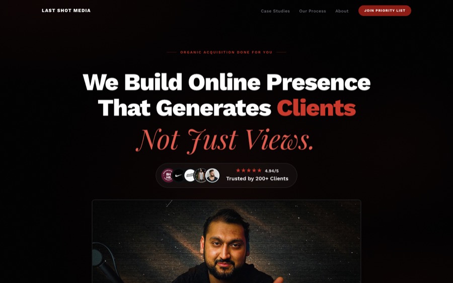 Last Shot Media website by Big Drop Digital